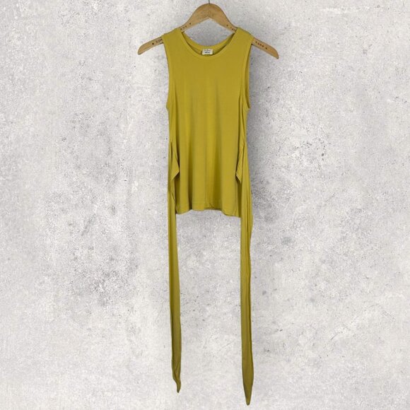 Wilfred Yellow Top Luciole Wrap Around Tank Balletcore Size XXS Mustard Yellow - Picture 10 of 14